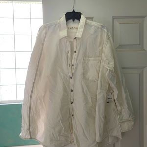 Free People “we the people” medium ivory button down over sized cotton shirt